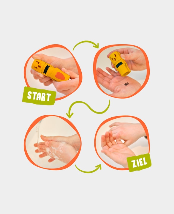 Immagine prodotto Colop Motivo Timbro + Sapone per le mani Cleany LEO Lion, Arancione