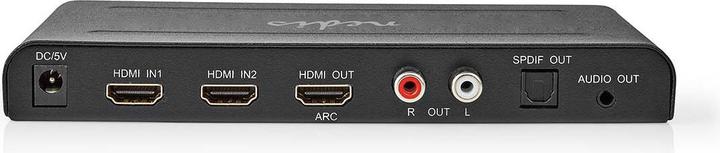 Actual product image Nedis HDMI ™ Extractor | HDMI™ input | TosLink socket / 2x HDMI™ output / 2x RCA / 3.5 mm | Maxim