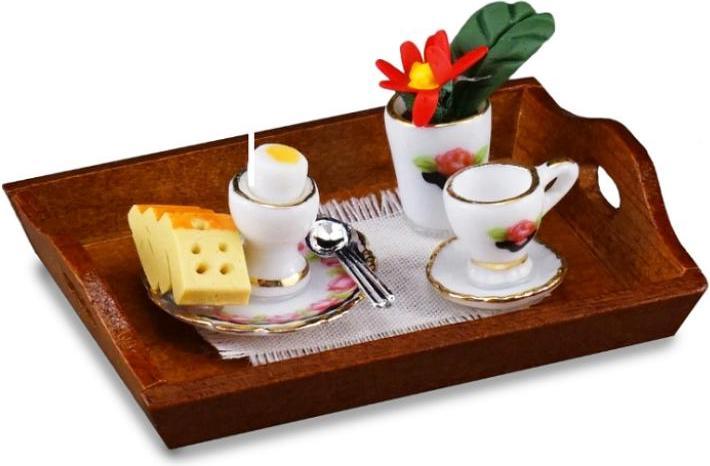 Actual product image Reutter 001.317/5 - Breakfast Set "Black Rose", miniature