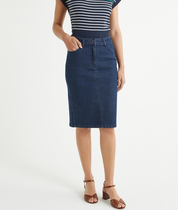 Image du produit Anne Weyburn Jupe en jean en denim stretch (50)