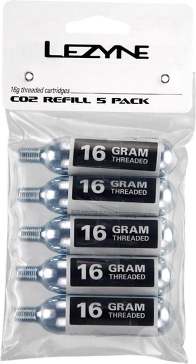Lezyne Cartucce CO2 16g (5 pz) (Cartucce CO2 di ricambio)
