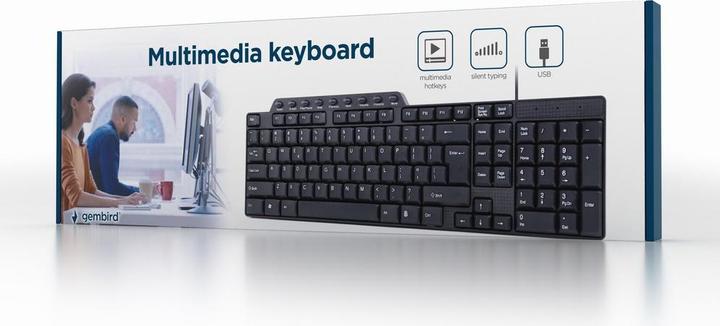 Image du produit Gembird KB-UM-104 Clavier USB QWERTY US anglais (USA, Filaire)