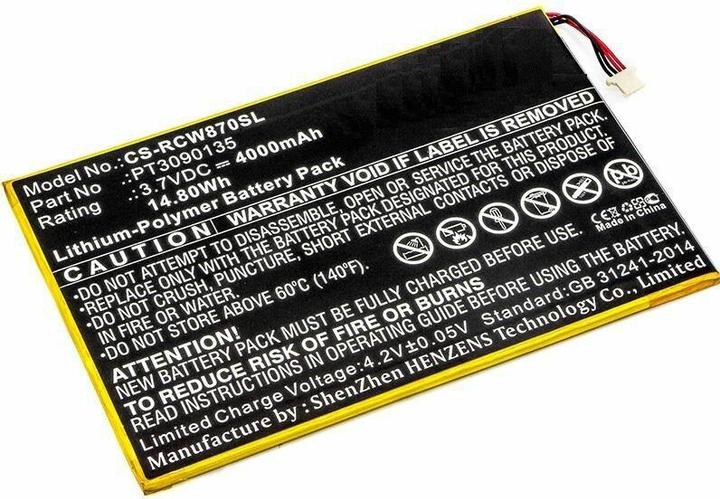 Actual product image CoreParts Battery for RCA Tablet (Rechargeable battery)