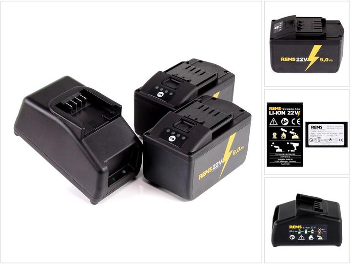 Actual product image Rems Akumuliatorių ir įkroviklio komplektas Powerpack 22V 9,0Ah