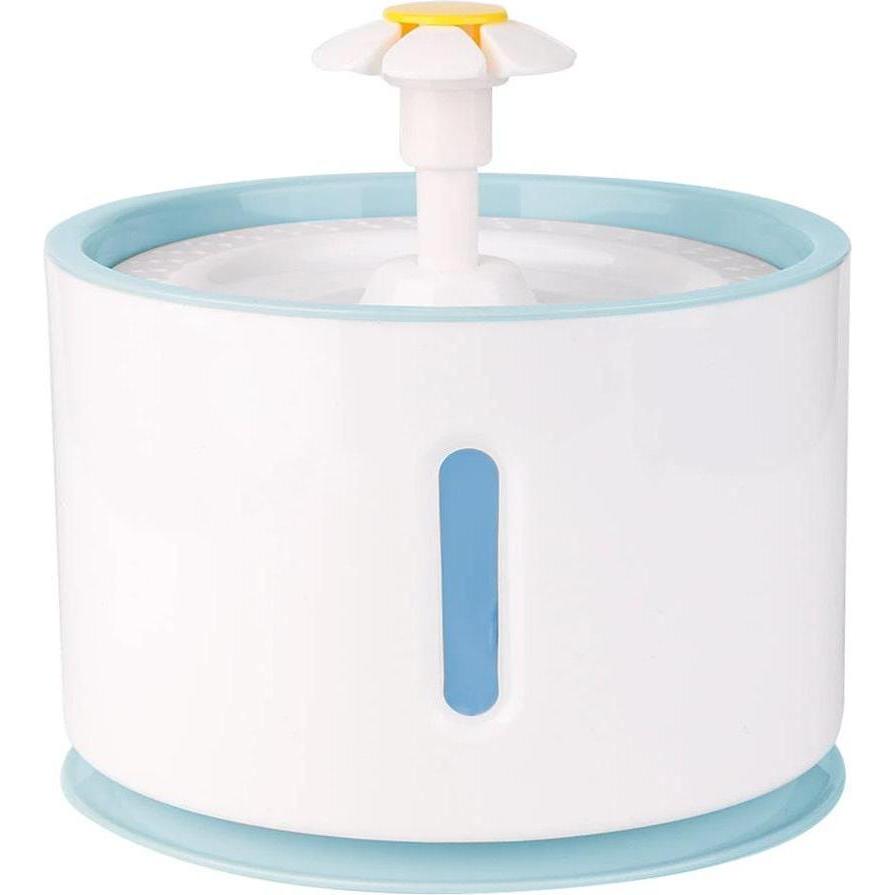 JTI Runder Wasserbrunnen für Haustiere - Blau (2.40 l), Futternapf