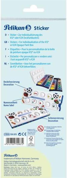 Image du produit Pelikan Feuille d'autocollants Motif imperméable, bleu