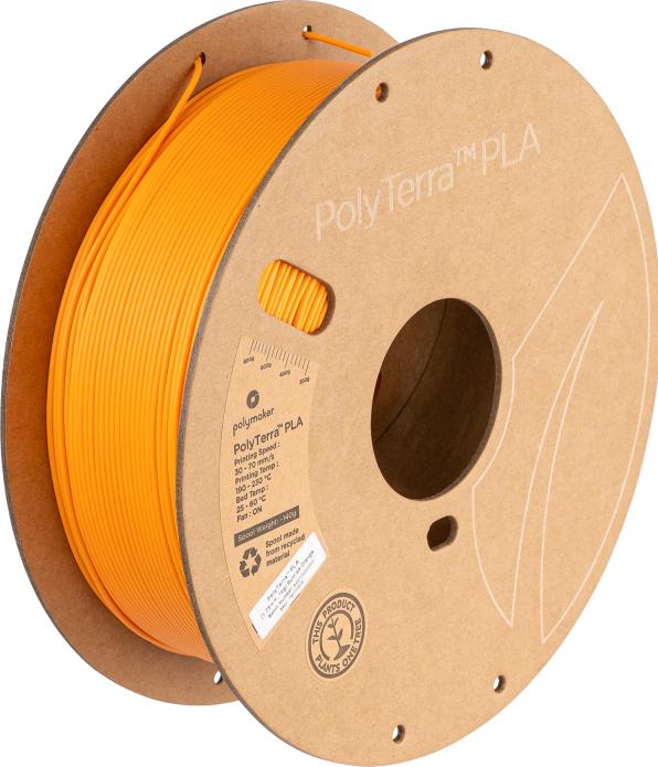 Actual product image Polymaker PolyTerra PLA - Sunrise Orange - 2.85mm (PLA, 2.85 mm, 1000 g, Orange)