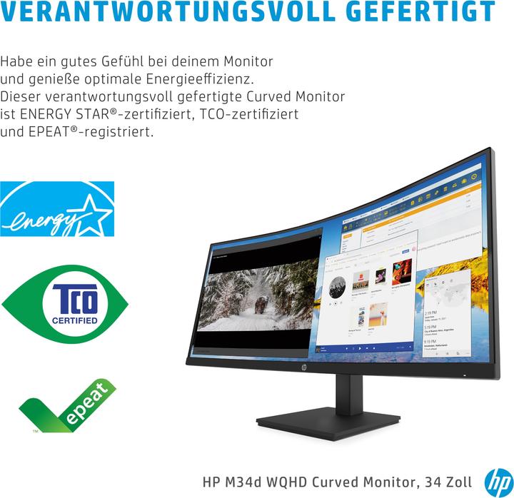 Produktbild HP M34d (3440 x 1440 Pixel, 34")