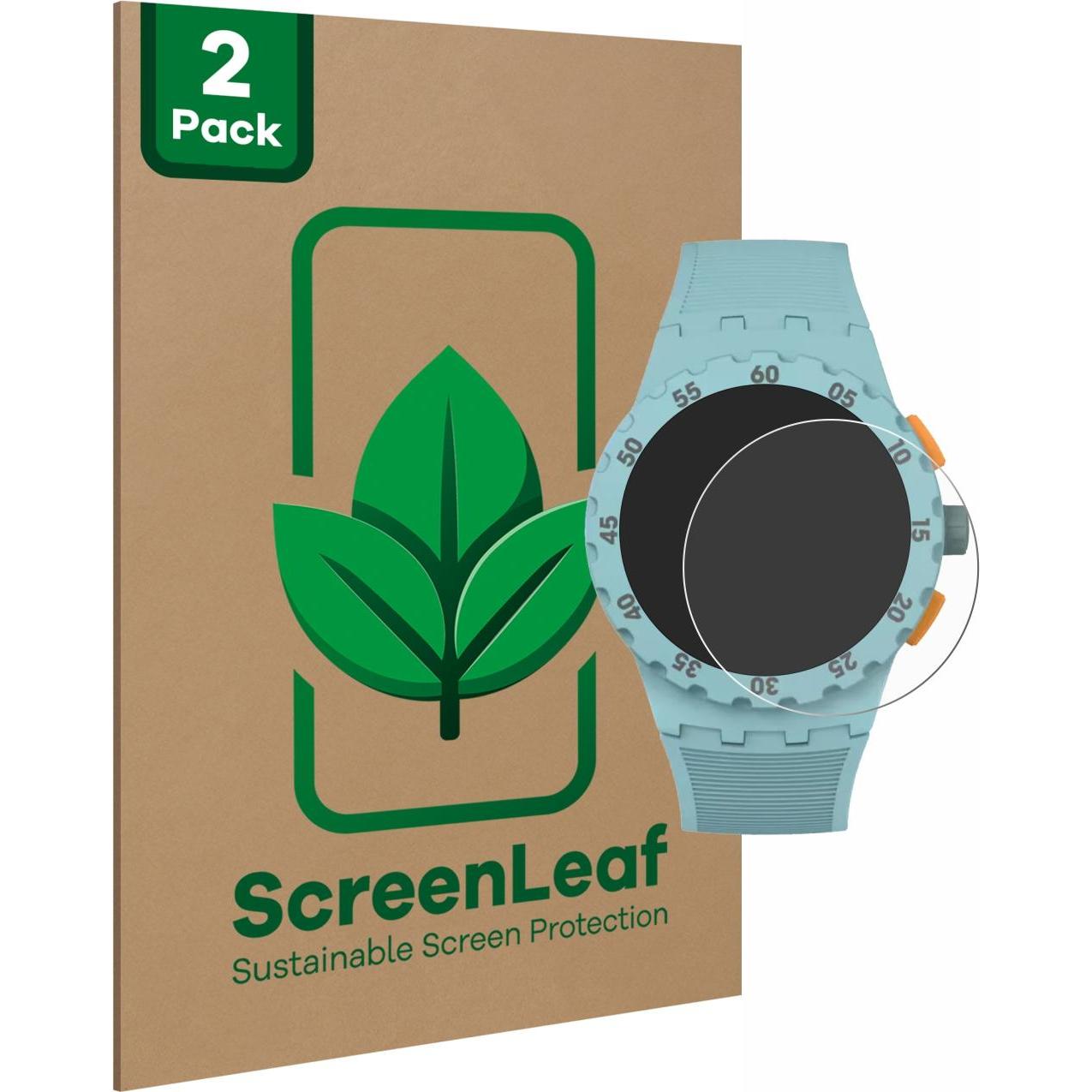 ScreenLeaf Schutzfolie nachhaltiger Displayschutz Display Schutz Folie Klar Transparent, Smartwatch Schutzfolie, Transpa...