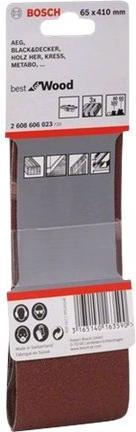 Actual product image Bosch Professional Zubehör PRO X440 sanding belt, 65 x 410 mm, G60, G80, G100, 3 pcs. (60, 80, 100)