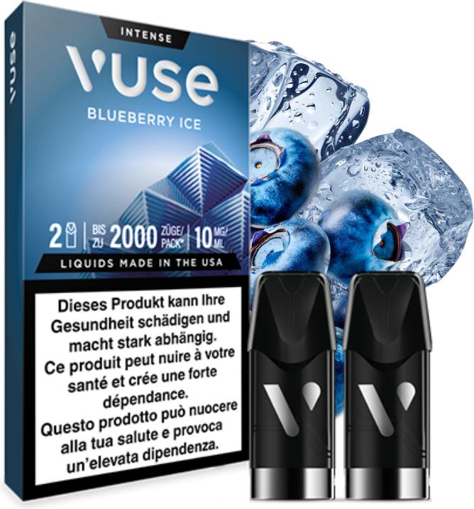 Immagine prodotto Vuse Pods 2000 Puffs - Blueberry Ice I 2er Pack (Mirtillo, Pepe, Riso)