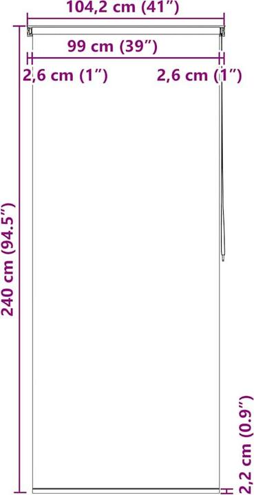 Actual product image VidaXL Nemanja (100 x 240 cm)