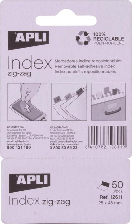 Produktbild Apli Adhesive Zigzag film indices 45 x 25 mm (45 x 25 mm)