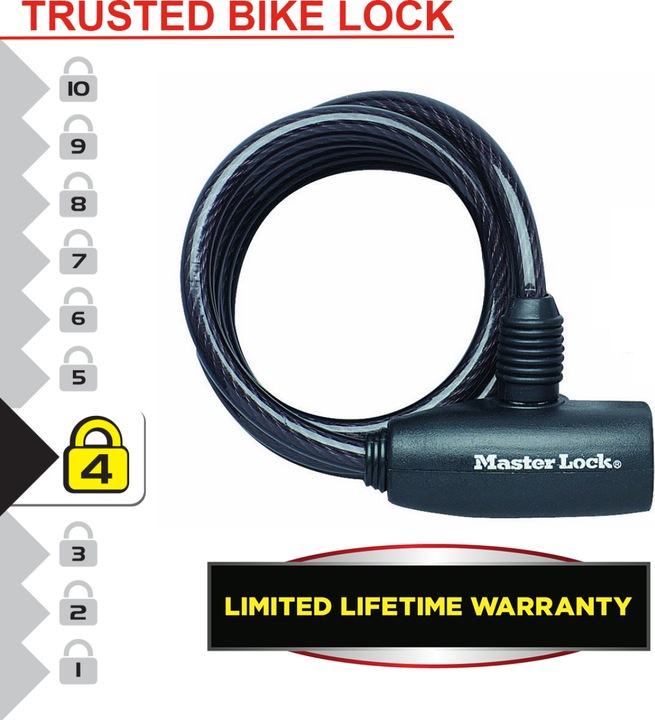 Actual product image Master Lock Spiral lock 8126EURDPRO (180 cm)