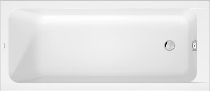 Duravit Baignoires D-Code, 1600x700mm, rectangulaire, à encastrer, 213 litres, 1 pente de dossier (213 l, 160 cm, 70 cm)