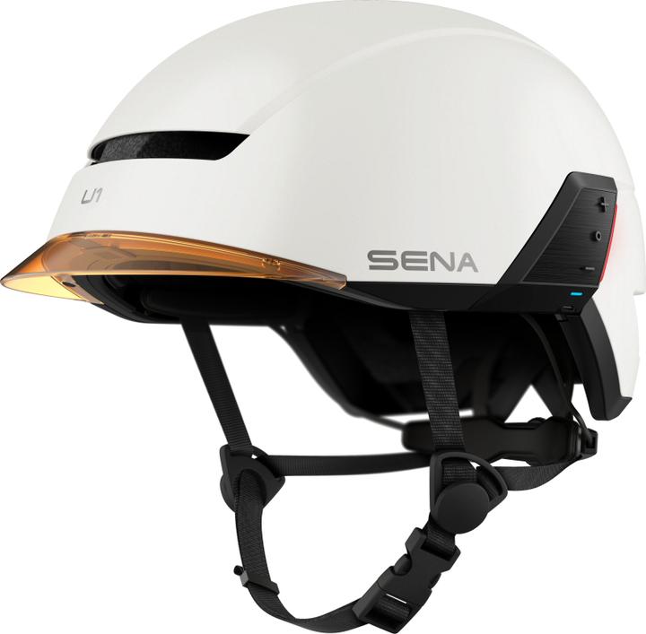 Sena U1 - E-Bike Helm mit Kommunikationssystem - Matt White (L)