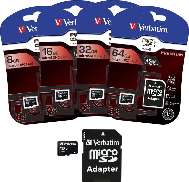 Productafbeelding Verbatim Micro SDHC-kaart klasse 10 (32 GB, microSDHC, U1, UHS-I)