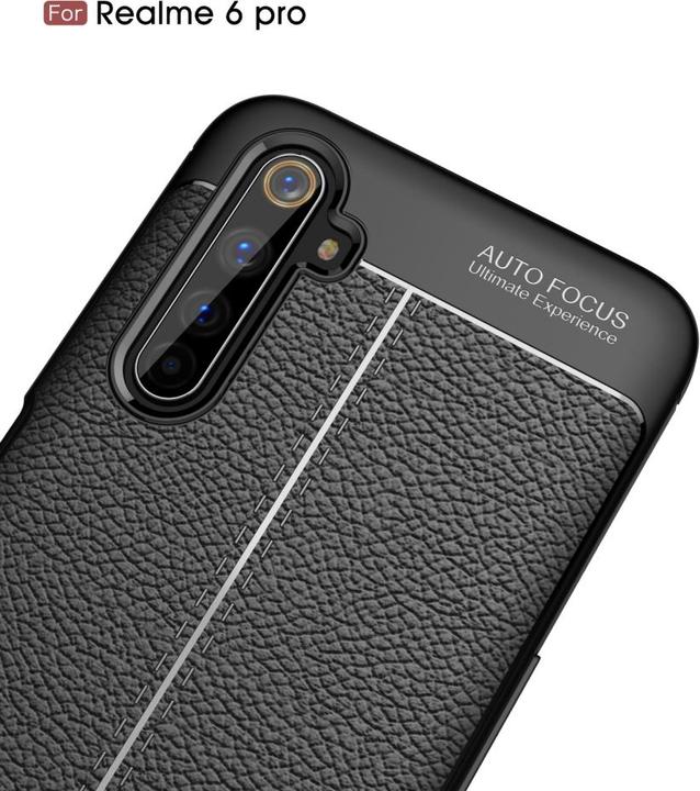 Actual product image Screenguard Realme 6 Pro Sleeve Leather Design TPU Cover (Realme 6 Pro)