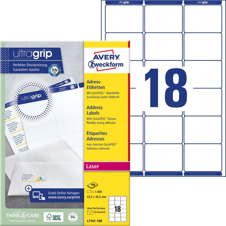 Produktbild Avery Adress-Etiketten