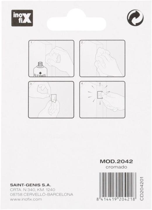 Produktbild Inofix Klebehaken für Vorhangstangen, chrom