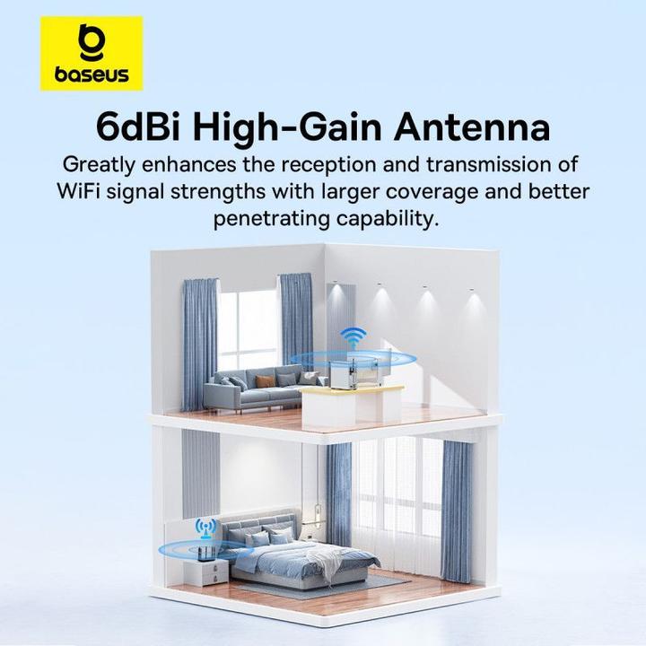 Actual product image Baseus Adapter WiFi FastJoy 300Mbps (czarny) (USB)