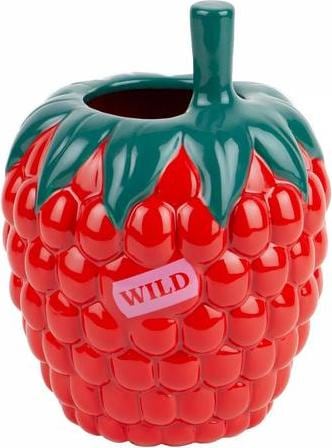 Actual product image Doiy Vase, Farmers' Market, Raspberry (1 x, 14.5 x 14.5 x 20 cm)