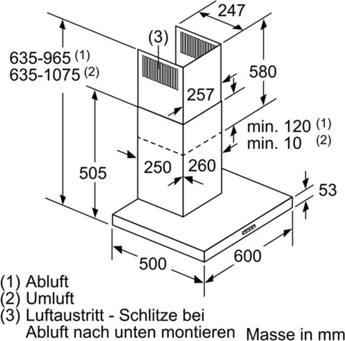 Produktbild Bosch Hausgeräte DWB66BC50 (Wandhaube)