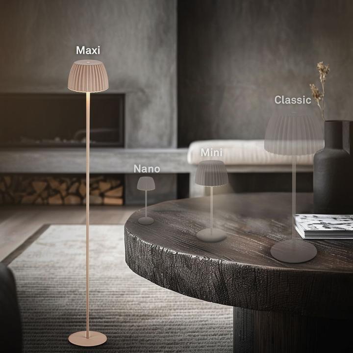 Image du produit Briloner Brilo unplugged RIFFLE Akku LED Stehleuchte mit Lichtkante -Beige (400 lm)