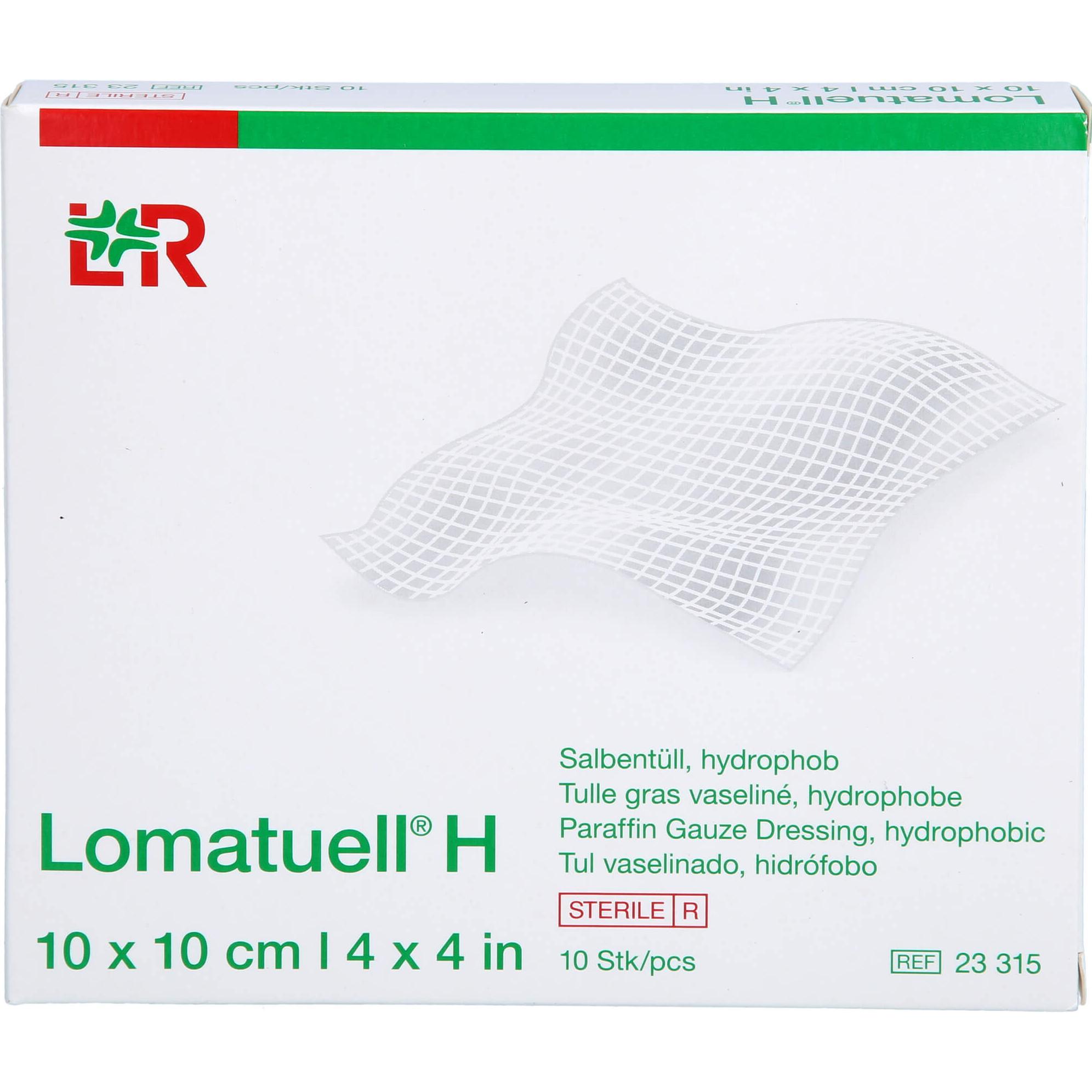 Lohmann & Rauscher, Verbandsmaterial, LOMATUELL H Salbentüll 10x10 cm steril, 10 St VER