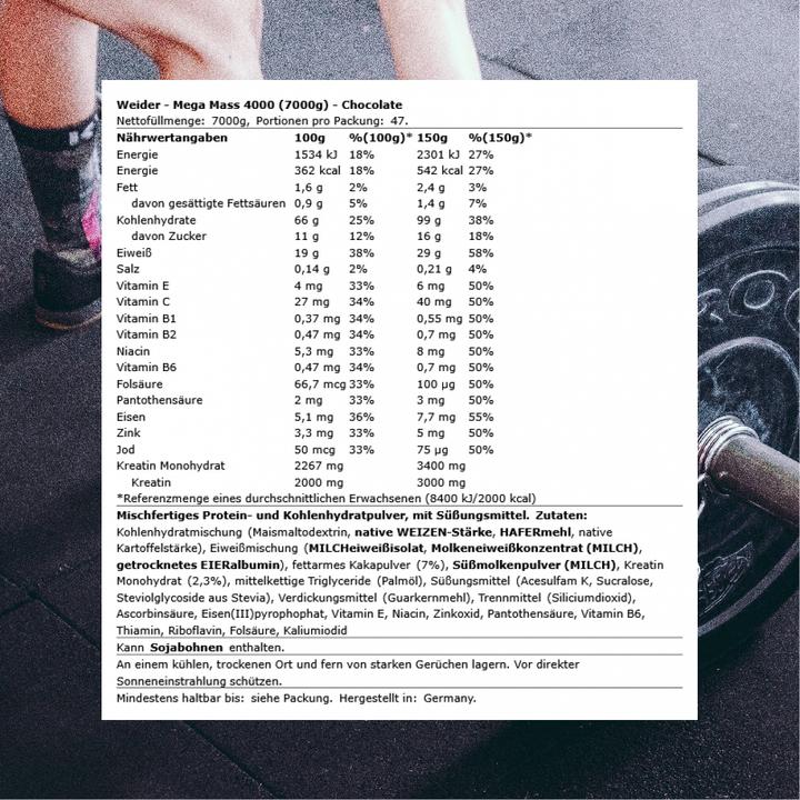Actual product image Weider Mega Mass 4000 (7000 g, 1x)
