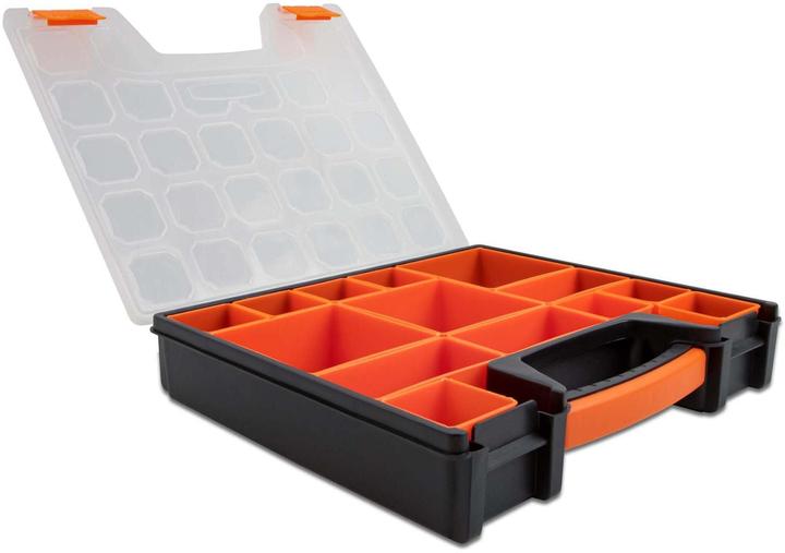 Produktbild Delock Sortimentskasten Orange / Schwarz 14 Fächer