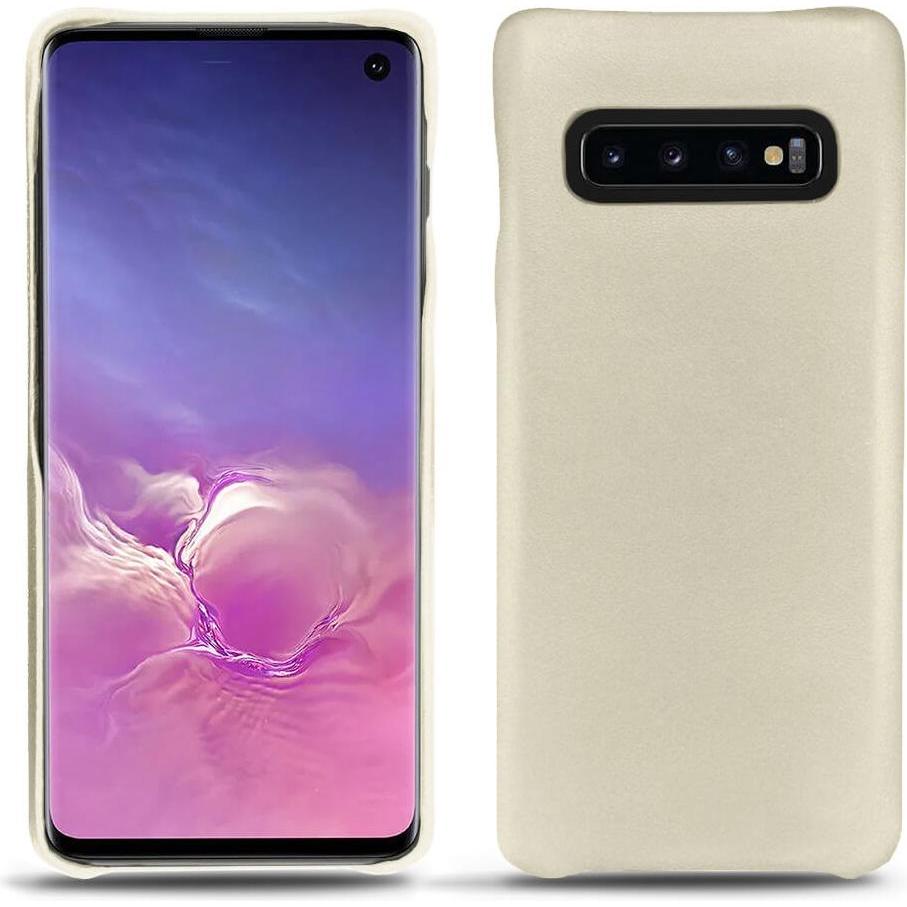 Noreve Lederschutzhülle (Samsung Galaxy S10), Smartphone Hülle, Weiss