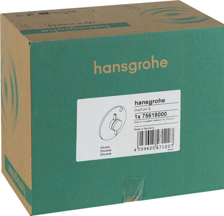 Produktbild hansgrohe HG Thermostat DuoTurn S UP, 1 Verbraucher verchromt