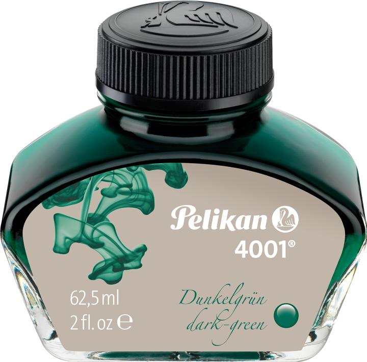 Produktbild Pelikan Tinte 4001 im Glas, dunkelgrn, Inhalt: 62,5 ml (1 Stück, Dunkelgrün)