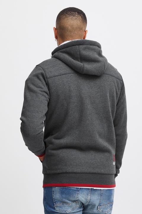 Image du produit Solid BenjaminZip Pile Veste En Sweat Avec Peau De Mouton Zippé Sweat-Shirt Pour Homme À CapucheDoub (M)