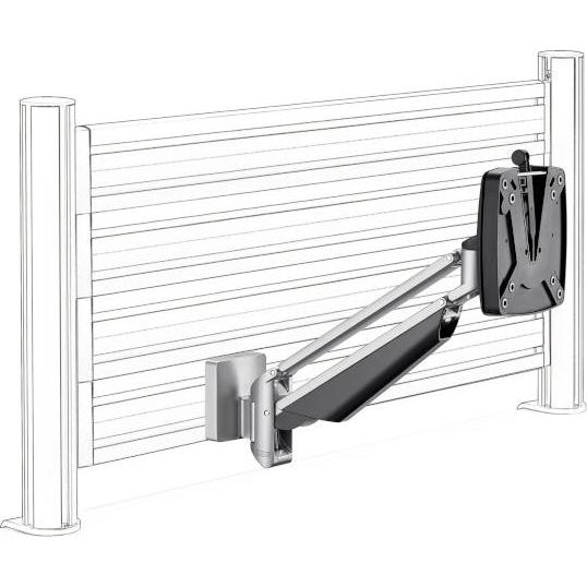 Novus Clu Arm mit SlatWallbefe. silb max. 2-7 kg inkl. SaltWalladapter (990+1079+000)