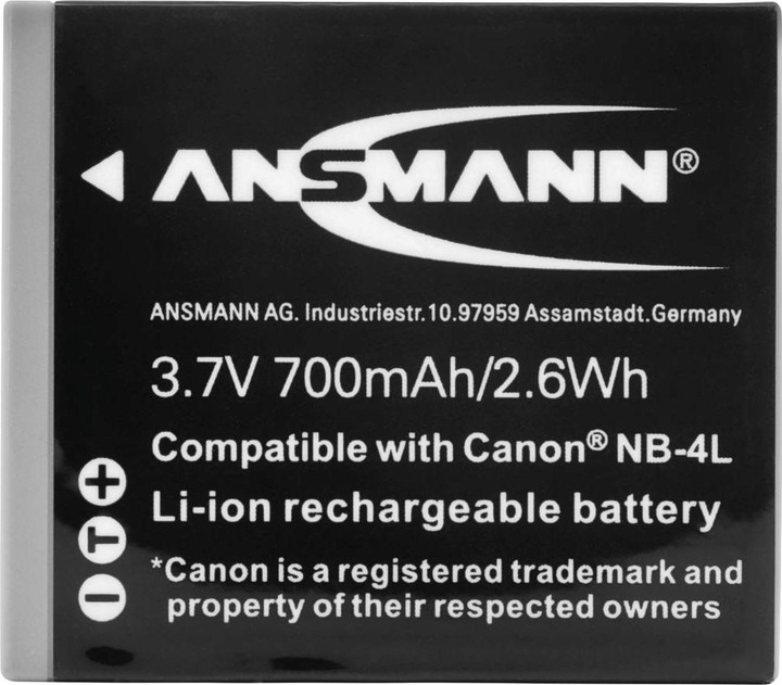 Immagine prodotto Ansmann Batteria Canon NB-4L (Accumulatore di carica elettrica)