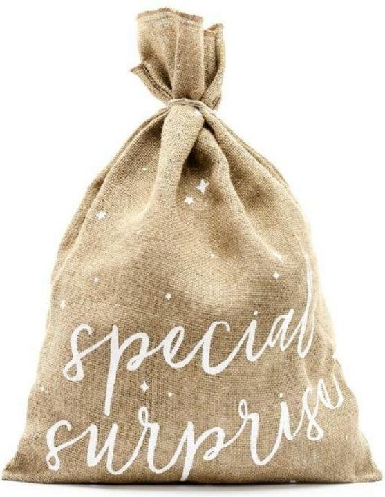 Immagine prodotto Partydeco Borsa regalo Sorpresa Speciale Beige/Bianco (1x)