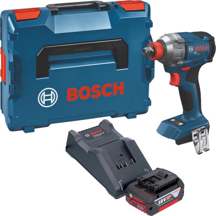 Produktbild Bosch Professional Bosch GDX 18V-285 Professional Akku Drehschlagschrauber 18 V 285 Nm + 1x Akku 4,0 Ah + Ladegerät + (Schlagschrauber)