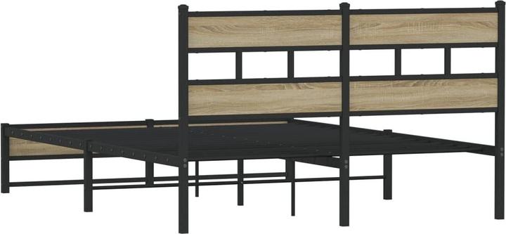 Actual product image vidaXL Metal bed Bed slatted frame double bed Bed frame without mattress 140x200cm (140 x 200)