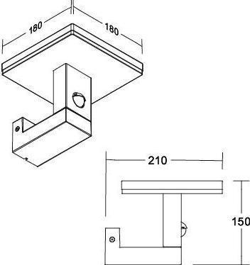 Actual product image Brumberg Surface-mounted LED wall light (660 lm)