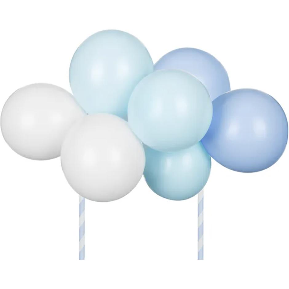 Partydeco Cake Topper - Ballons bleus