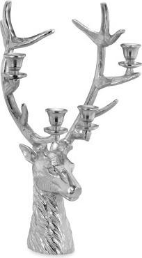 Immagine prodotto Nordisk Design Portacandele testa di cervo in alluminio, 35 x 14 x 50 cm