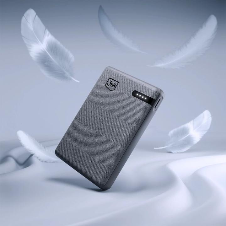 Actual product image 3MK Powerbank Pocket Powerbank 5000mAh 12W USB-C szary/gray (5000 mAh, 12 W)