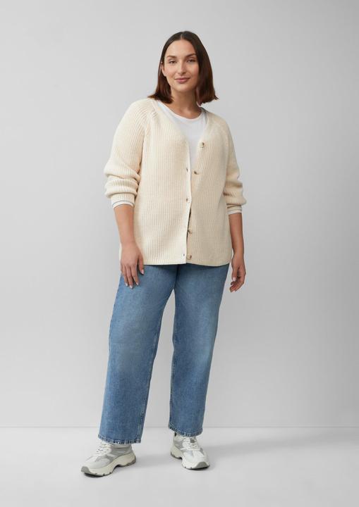 Immagine prodotto S.Oliver Strickjacke Strukturierter Cardigan im Relaxed Fit aus Baumwollmix (46)