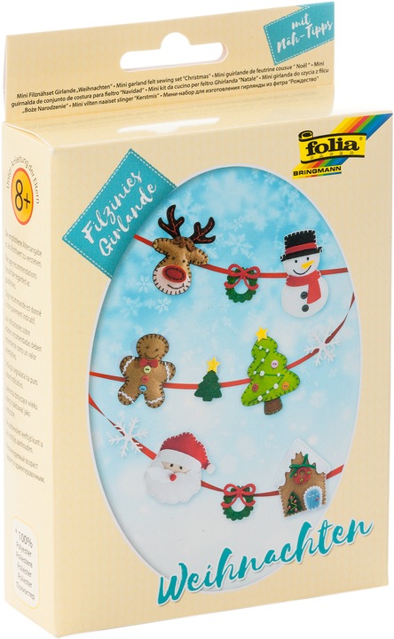 Image du produit Folia Mini-kit de feutrine "Filzinies" Guirlande de Noël