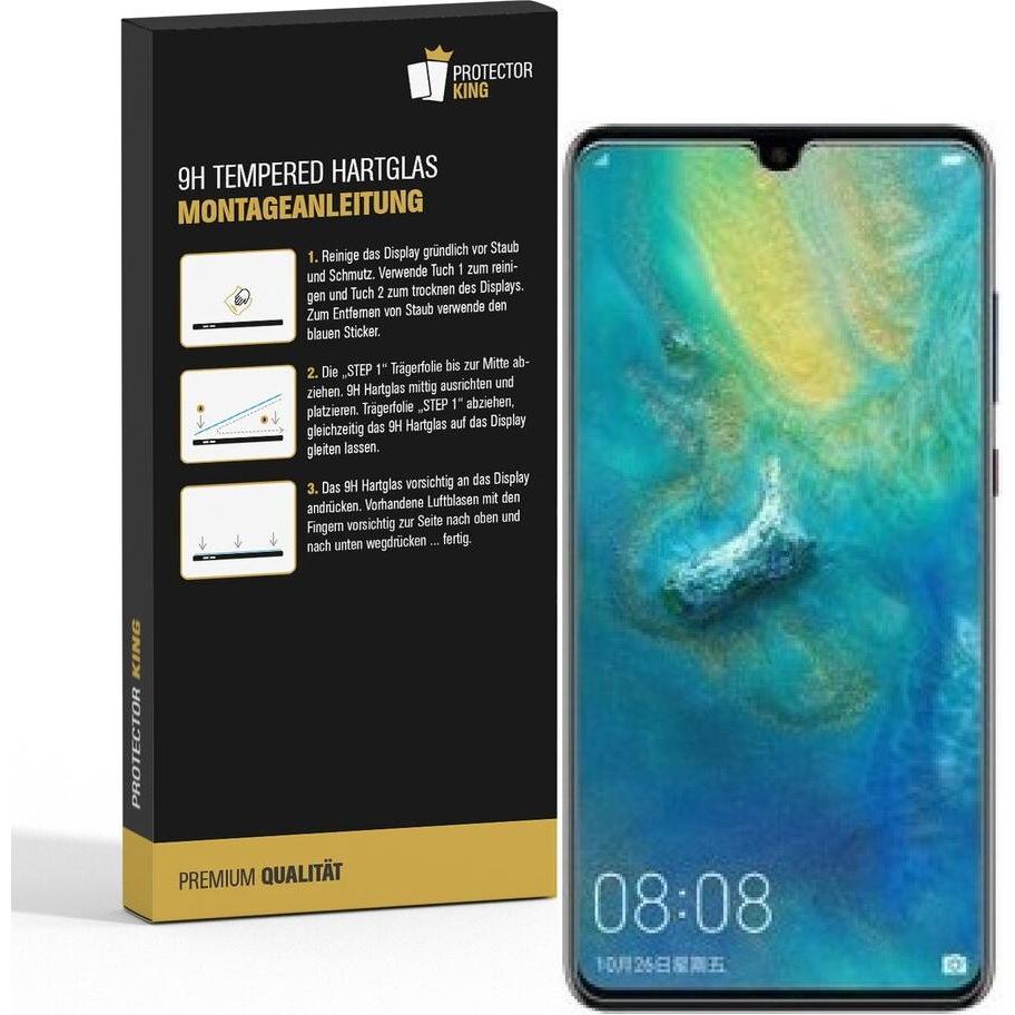 Thumbnail - Protectorking 1x echtes Tempered 9H Panzerhartglas 3D KLAR (1 Stück, Huawei Mate 20 X), Smartphone Schutzfolie
