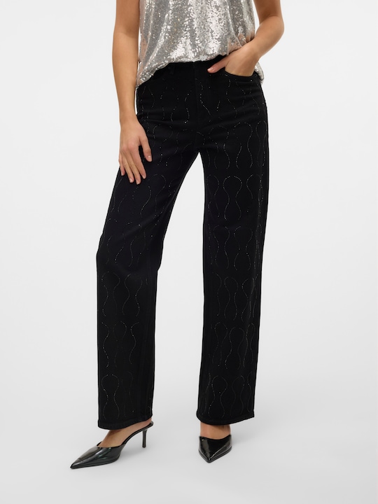 Actual product image Vero Moda VMTESSA Hohe Taille Weiter Beinschnitt Jeans Weit geschnitten (W31/L32)