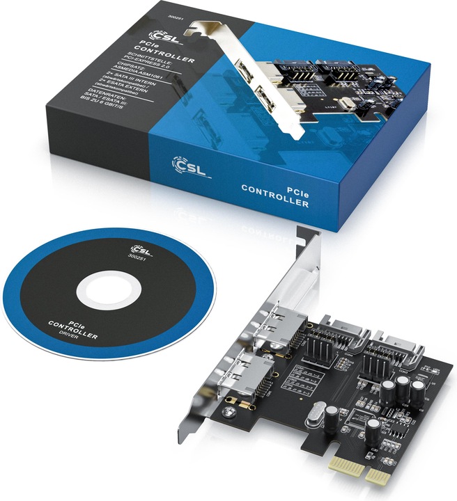 Image du produit CSL Carte d'interface PCI Express pour SATA III / eSata III