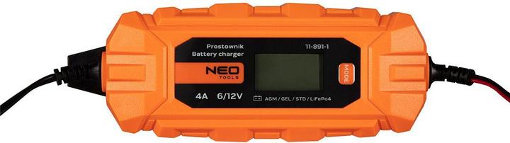Actual product image Neo Automatic charger 4A/70W 3-120Ah for acid / AGM / GEL batteries (12V, 4 A)